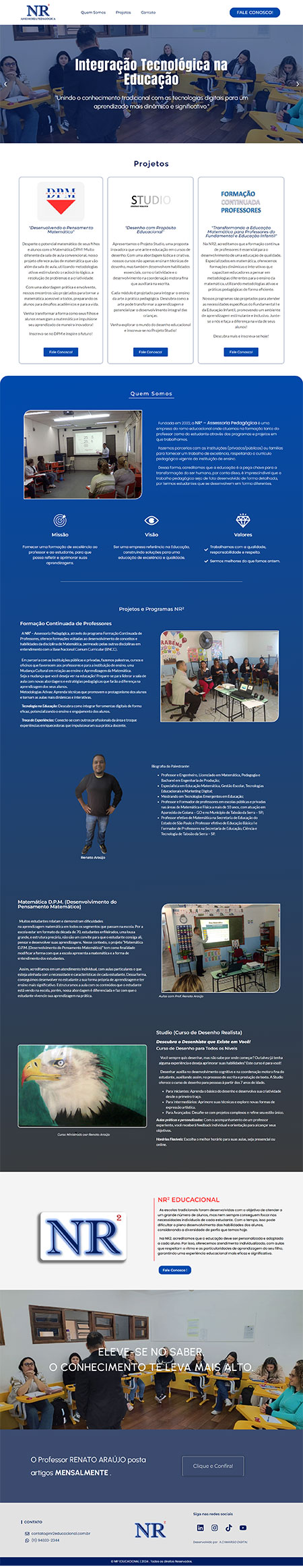 Site institucional da empresa NR2 EDUCACIONAL , situada na cidade de Itapecerica da Serra - SP , com design responsivo e otimizado para SEO, desenvolvido pela A.CAMARGO DIGITAL .